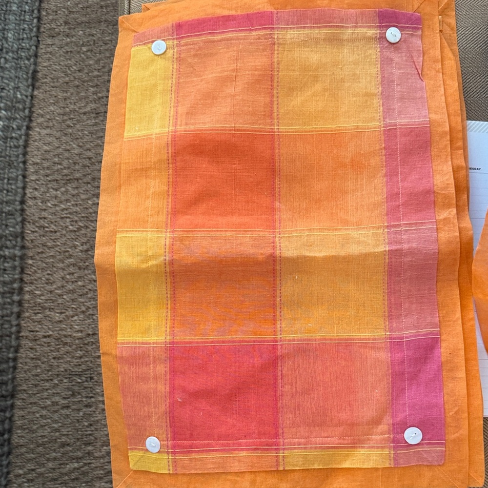 Vibrant Orange and Pink Table Linen